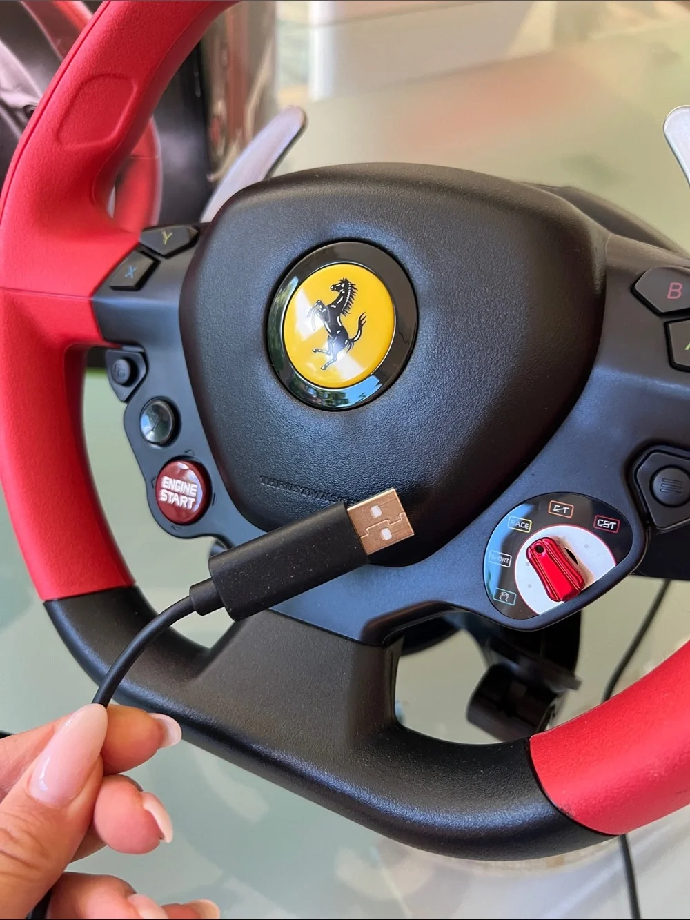 Ferrari 458 Spider Racing Wheel - Black & Red